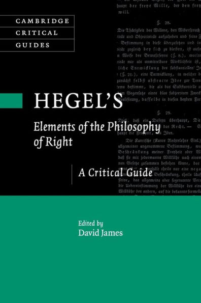 Hegel's Elements of the Philosophy Right: A Critical Guide
