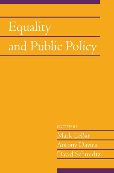 Equality and Public Policy: Volume 31, Part 2