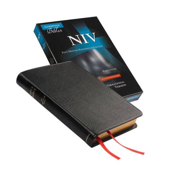 NIV Pitt Minion Reference Bible, Black Goatskin Leather, Red-letter Text, NI446:XR