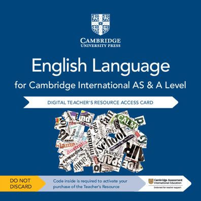 Cambridge International AS and A Level English Language Digital Teacher's Resource Access Card / Edition 2