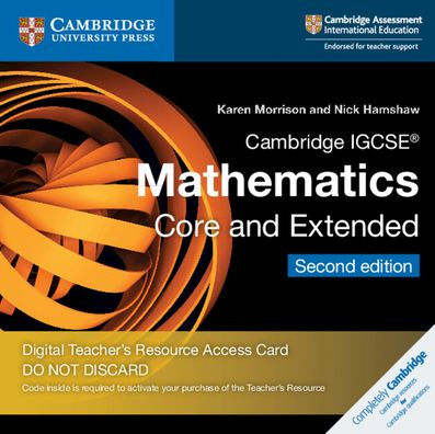 Cambridge IGCSE Mathematics Core and Extended Cambridge Elevate Teacher's Resource Access Card / Edition 2