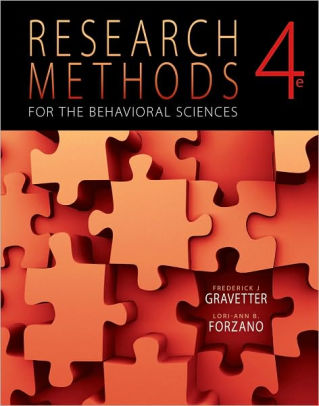 Research Methods For The Behavioral Sciences / Edition 4 By Frederick J ...