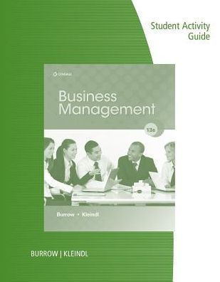 Student Activity Guide for Burrow/Kleindl's Business Management, 13th