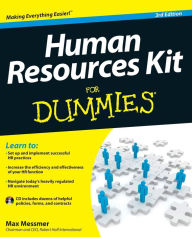 Title: Human Resources Kit For Dummies, Author: Max Messmer