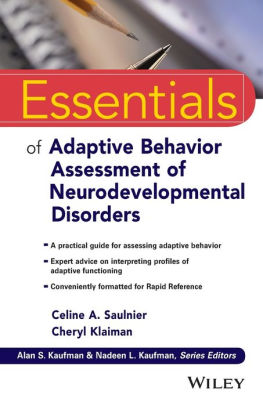 Essentials Of Adaptive Behavior Assessment Of Neurodevelopmental Disorderspaperback - 