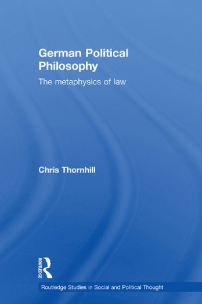 German Political Philosophy: The Metaphysics of Law