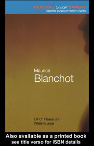 Title: Maurice Blanchot, Author: Ullrich Haase