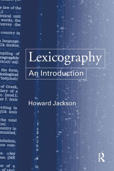 Lexicography: An Introduction