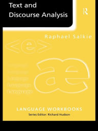 Title: Text and Discourse Analysis, Author: Raphael Salkie