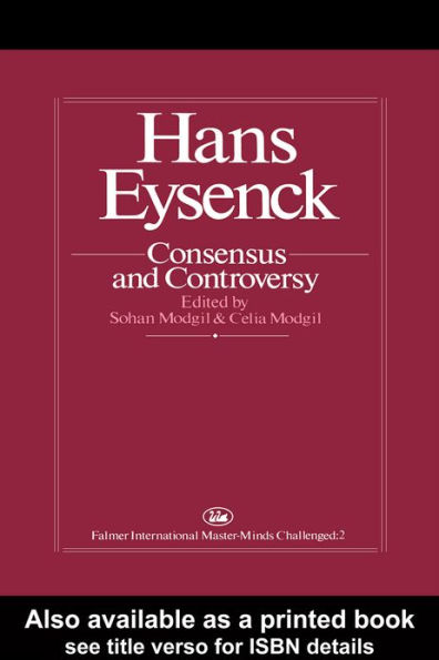 Hans Eysenck: Consensus And Controversy