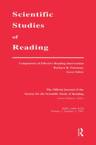 Title: Components of Effective Reading Intervention: A Special Issue of scientific Studies of Reading, Author: Barbara R. Foorman
