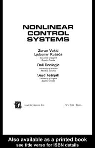 Title: Nonlinear Control Systems, Author: Zoran Vukic