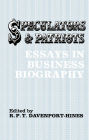 Speculators and Patriots: Essays in Business Biography