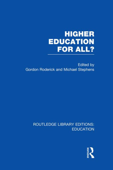 Higher Education for All? (RLE Edu G)