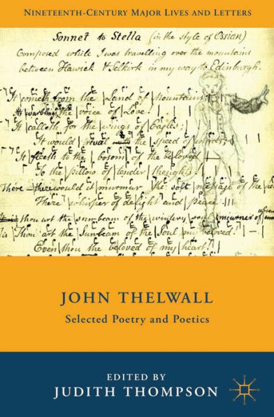 John Thelwall: Selected Poetry and Poetics