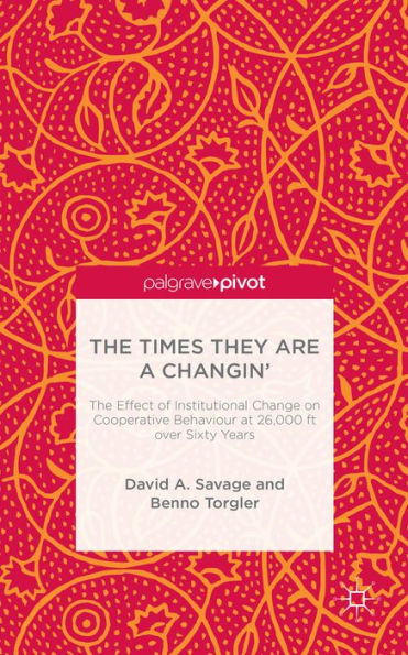 The Times They Are A Changin': Effect of Institutional Change on Cooperative Behaviour at 26,000ft over Sixty Years