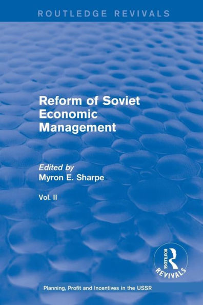 Reform of Soviet Economic Management / Edition 1