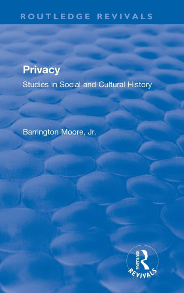 Privacy: Studies Social and Cultural History: History