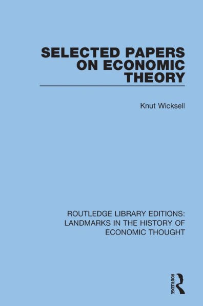 Selected Papers on Economic Theory / Edition 1