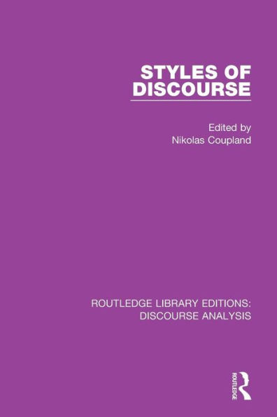 Styles of Discourse / Edition 1