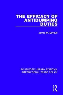 The Efficacy of Antidumping Duties
