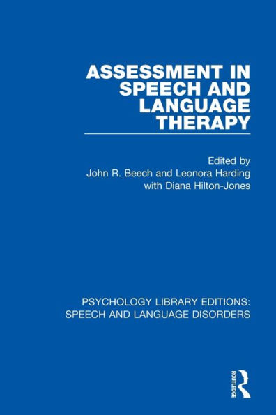 Assessment Speech and Language Therapy