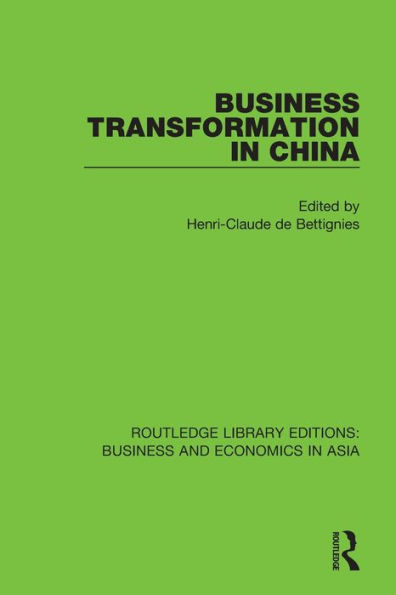 Business Transformation in China / Edition 1