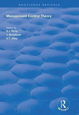 Management Control Theory / Edition 1