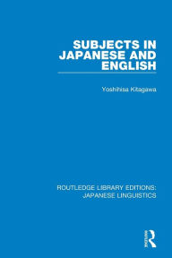 Title: Subjects in Japanese and English, Author: Yoshihisa Kitagawa