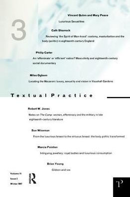 Luxurious Sexualities: Textual Practice Volume 11 Issue 3
