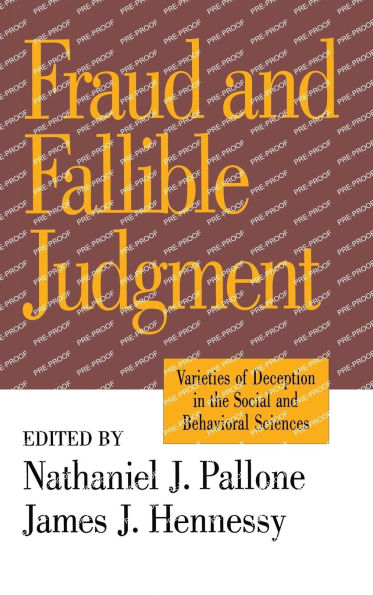 Fraud and Fallible Judgement: Deception in the Social and Behavioural Sciences