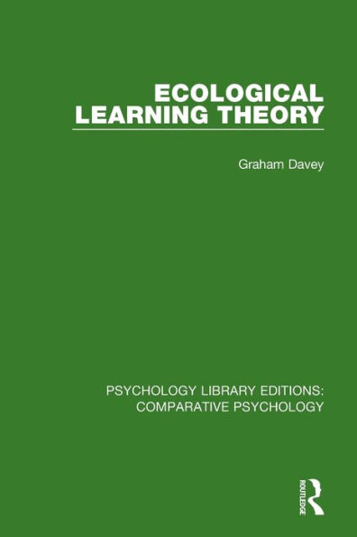 Ecological Learning Theory / Edition 1