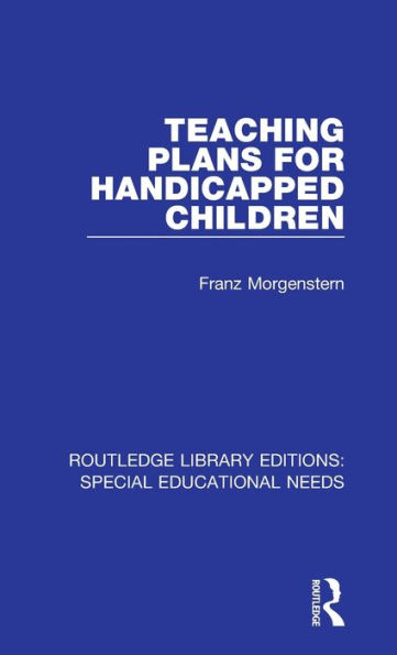 Teaching Plans for Handicapped Children