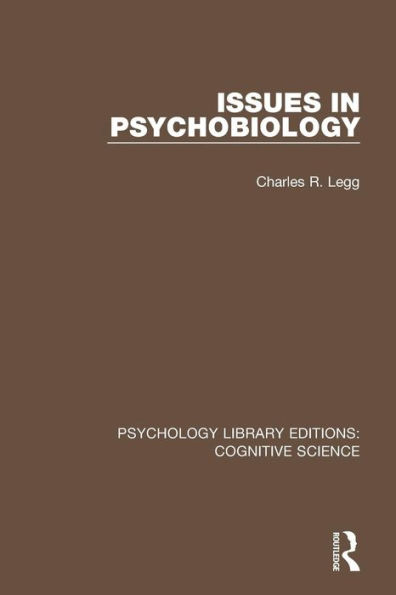 Issues in Psychobiology / Edition 1