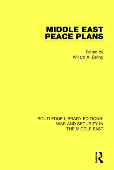 Middle East Peace Plans / Edition 1