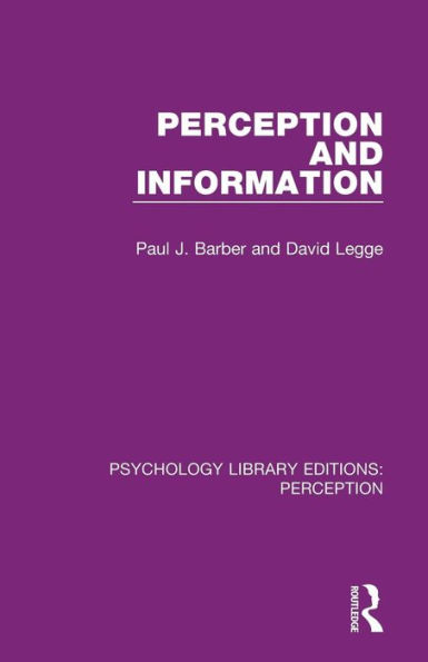 Perception and Information / Edition 1