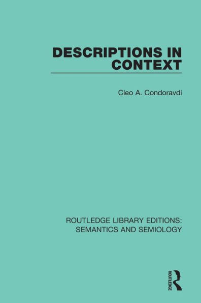 Descriptions in Context / Edition 1