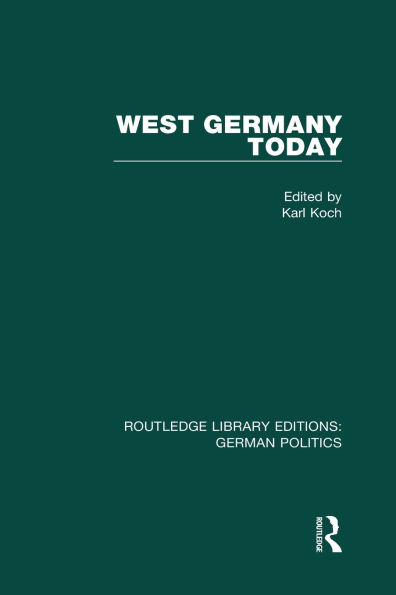 West Germany Today (RLE: German Politics)