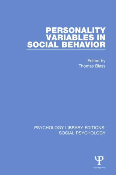 Personality Variables Social Behavior