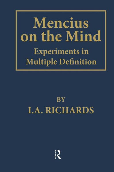 Mencius on the Mind: Experiments Multiple Definition