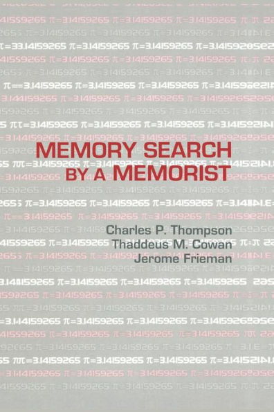 Memory Search By A Memorist / Edition 1