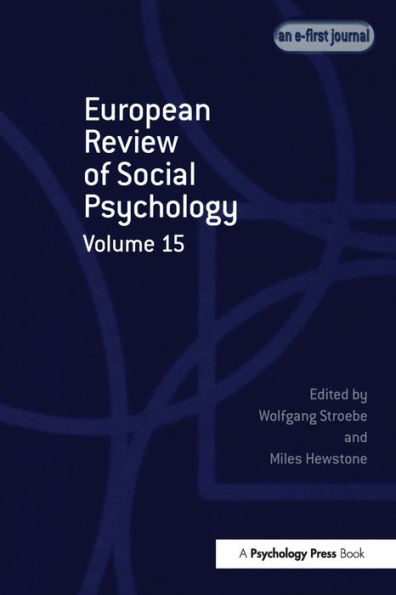 European Review of Social Psychology: Volume 15 / Edition 1