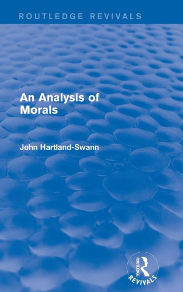 An Analysis of Morals / Edition 1