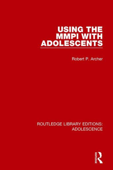 Using the MMPI with Adolescents / Edition 1