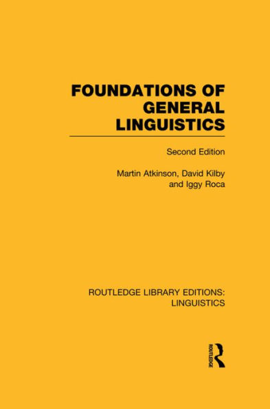 Foundations of General Linguistics