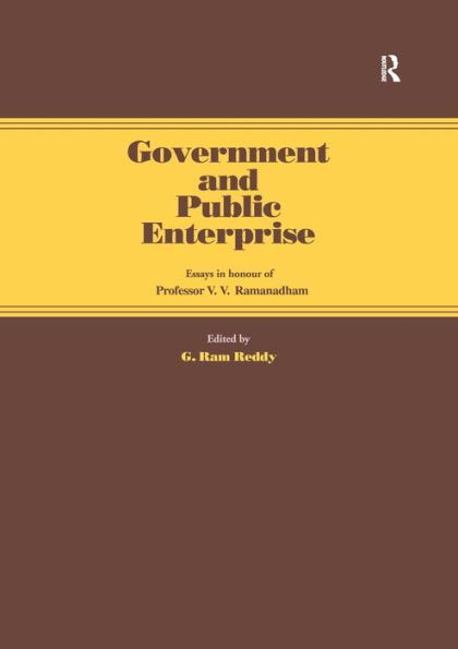 Government and Public Enterprise: Essays in Honour of Professor V.V. Ramanadham