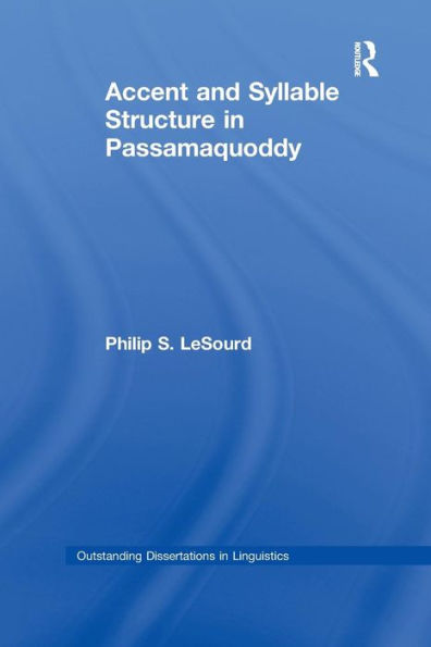 Accent & Syllable Structure Passamaquoddy