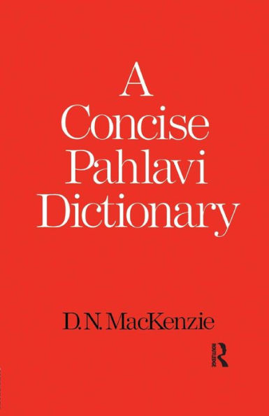 A Concise Pahlavi Dictionary