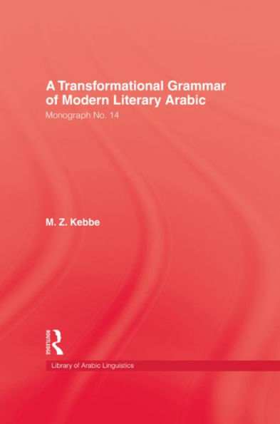 Transformational Grammar Of Modern Literary Arabic