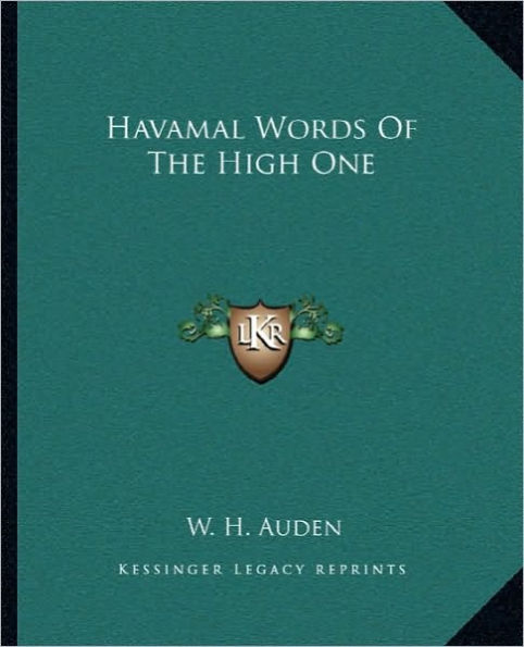 Havamal Words Of The High One